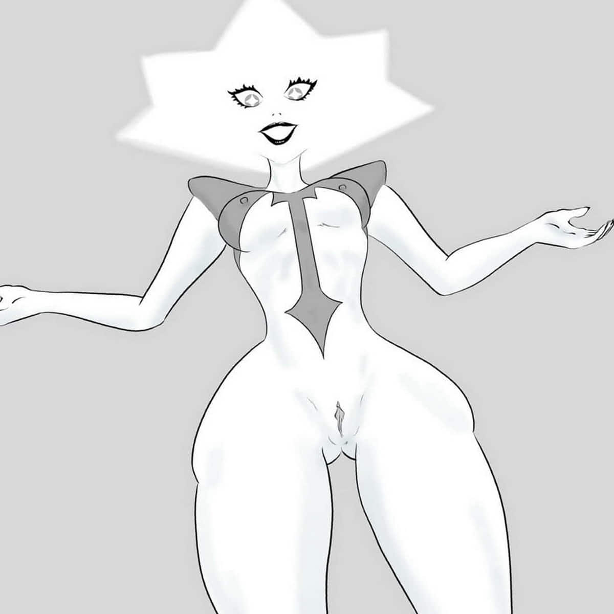 Diamond white naked